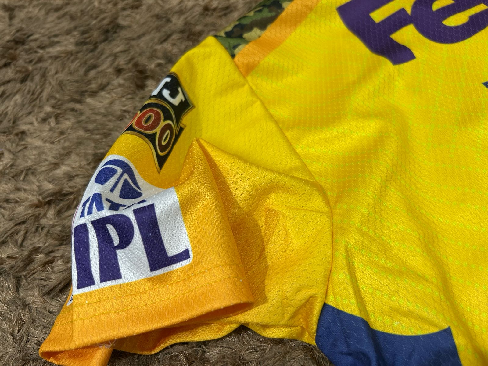 CSK Chennai Super Kings Jersey 2025 With Dhoni 7 Fonts Premium Quality Short Sleeves Honeycomb Fabric. 