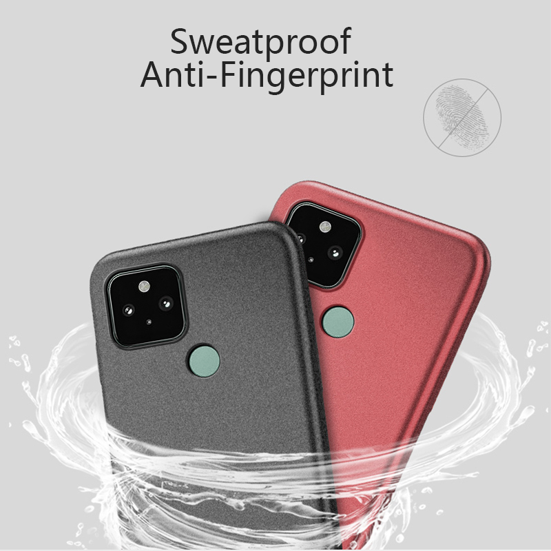 Tokifu For Google Pixel 5 Back Cover Matte Simple Solid Color Soft Silicone TPU Case. 