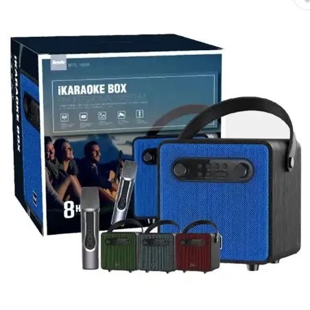 Wireless Bluetooth Microphone Karaoke Speaker BTS 1688  Stereo Amplifier Outdoor Family KTV Stereo Mic Big Sound Speaker Set Karaoke Player. 