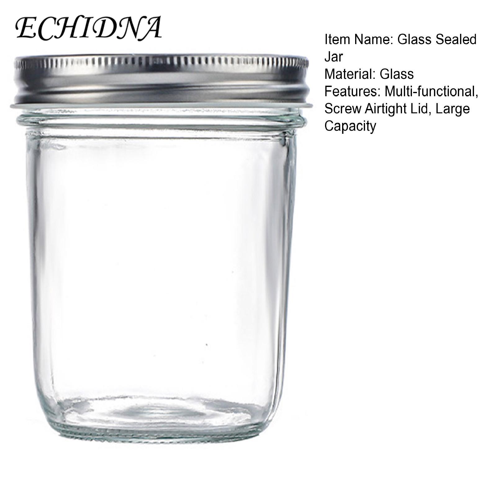 Nut Storage Container Large Capity Glass Sealed Jar with Airtight Lid Multifunctional Storage Container for Fruit Jam Nuts Tea 500ml Sealed Jar with Silicon Seal. 