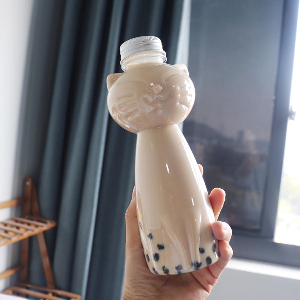 Water Bottle Kawaii Drinking Cup Transparent Juice Bottle Portable Beverage Bottle Milk Tea Coffee Bottle. 