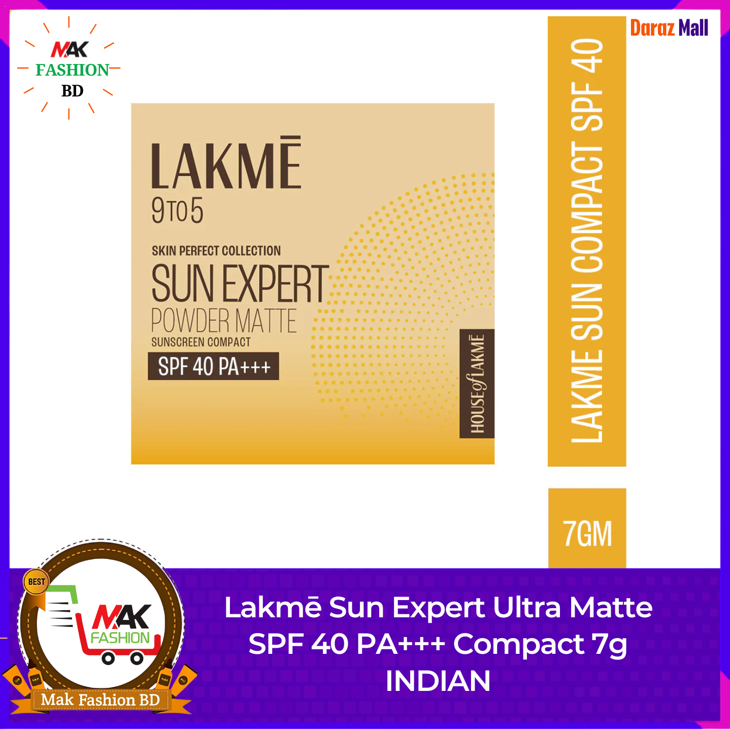 Lakme Sun Expert Ultra Matte SPF 40 PA+++ Compact 7gm INDIAN