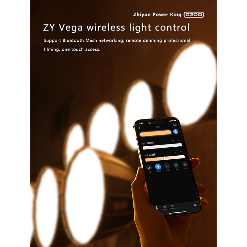 ZHIYUN MOLUS G200 300W LED Video Işığı 2700K-6500K Fotoğraf Işığı APP Kontrolü Stüdyo Fotoğraf Lambası Ultra Parlak Kamera Işığı. 