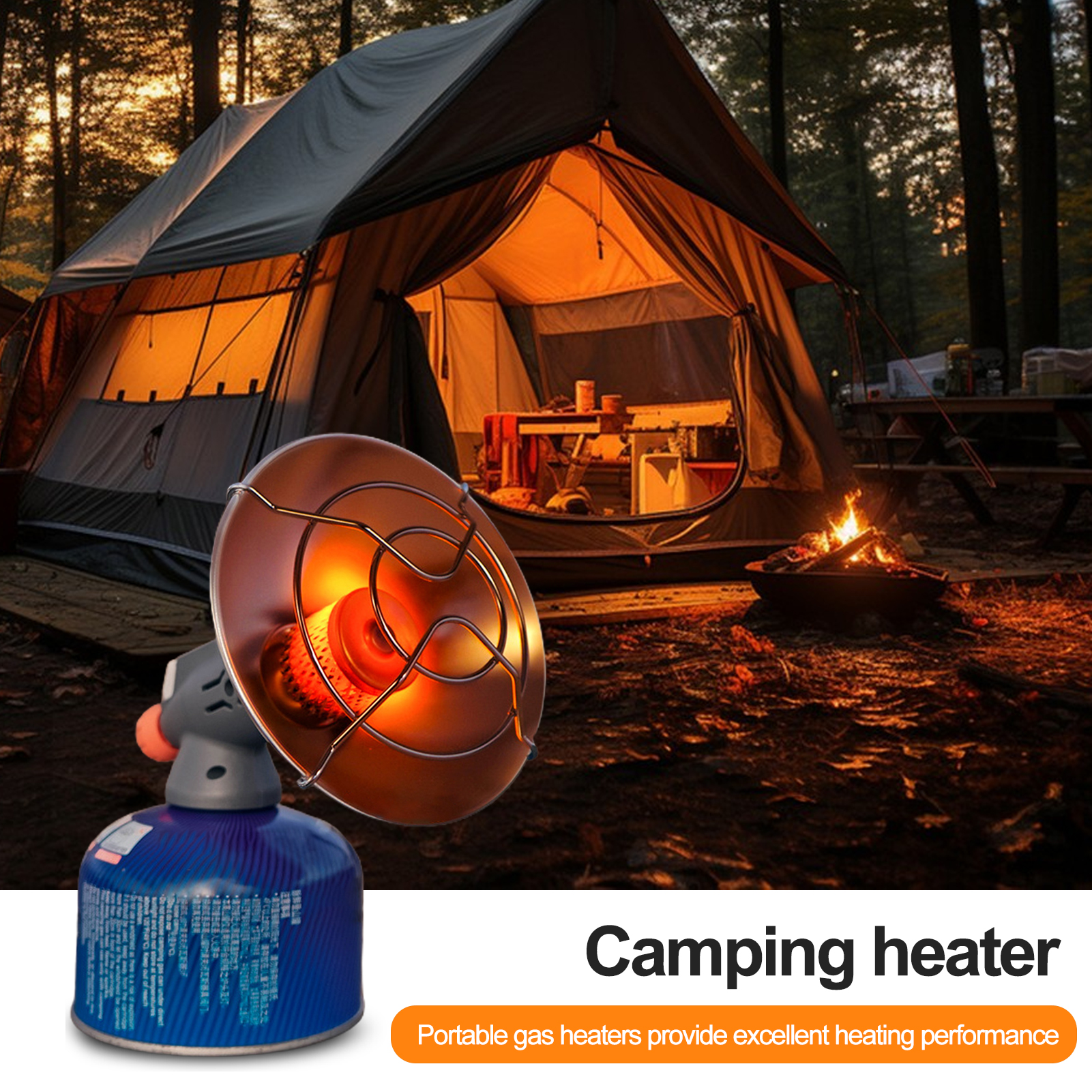 Portable Gas Heater Portable Camping Gas Heater with Rapid Heating Safe Efficient Space Heater for Tents. 