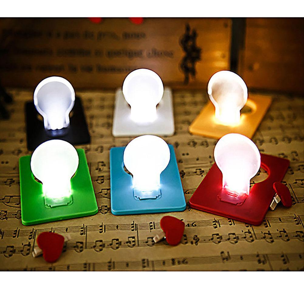 【Hey my home】Mini Portable Night Pocket Wallet Purse Foldable LED Card Motion Sensor Motion Detection Lamp Bulb Lamp. 
