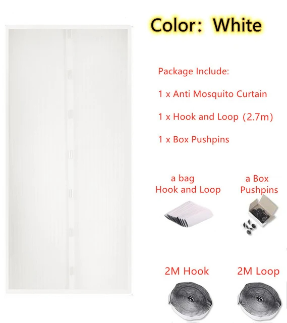 Anti-Mosquito Net Summer Automatic Closing Magnetic Mosquito Net Invisible Door Mesh Anti Bug Fly Partition Curtain Magic Mesh. 