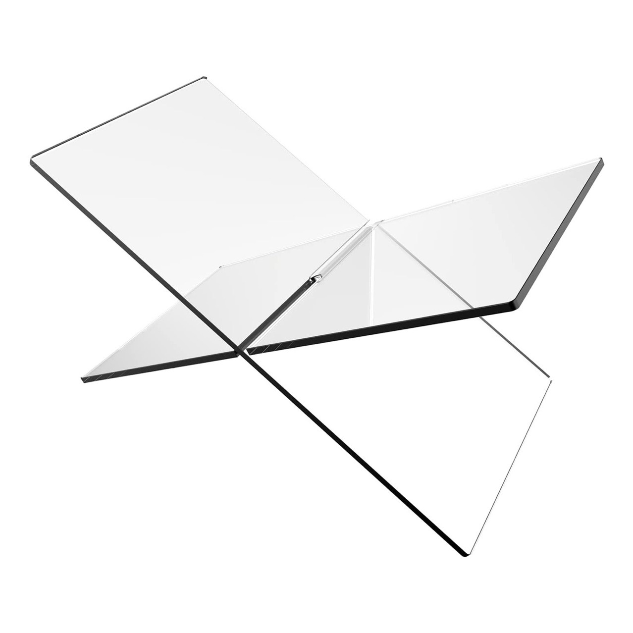 GC Book Stand Reading Stand Small Clear Acrylic Book Holder X Shaped Non-Slip Elevating Book Shelf Clear Book Display Easel Holder For Textbook Recipe Book