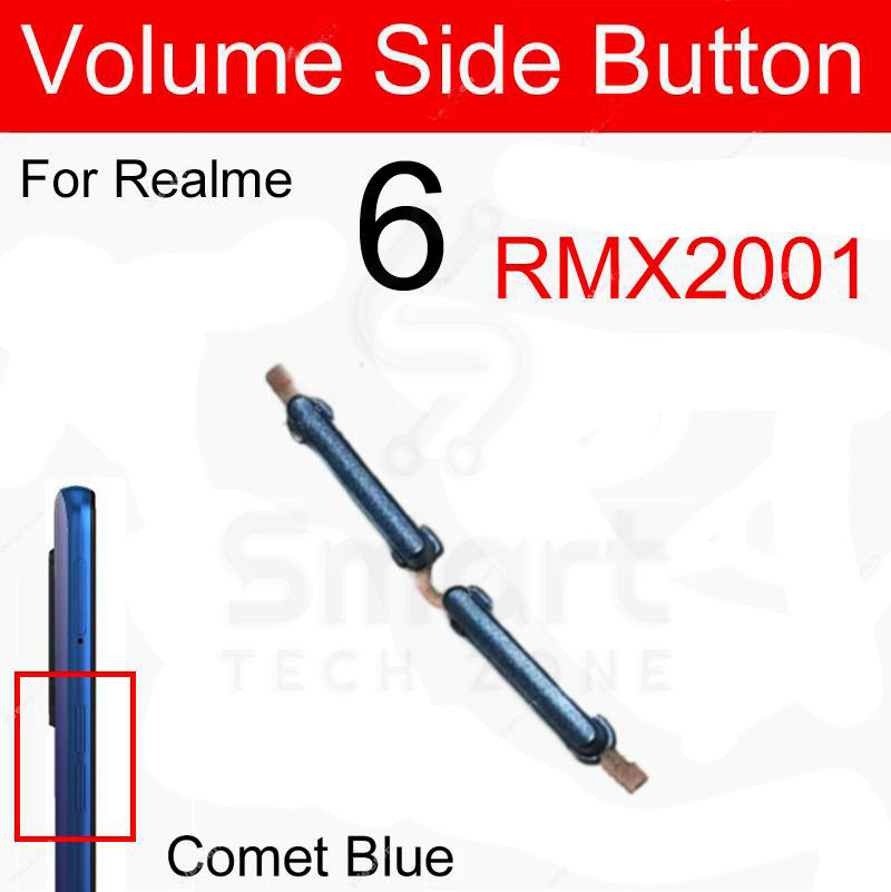 Power Volume Out Side Key Side Button For Realme 7 7 Pro 6 6 Pro 7i 6i 6S 4G 5G External Volume Button + Power ON OFF. 