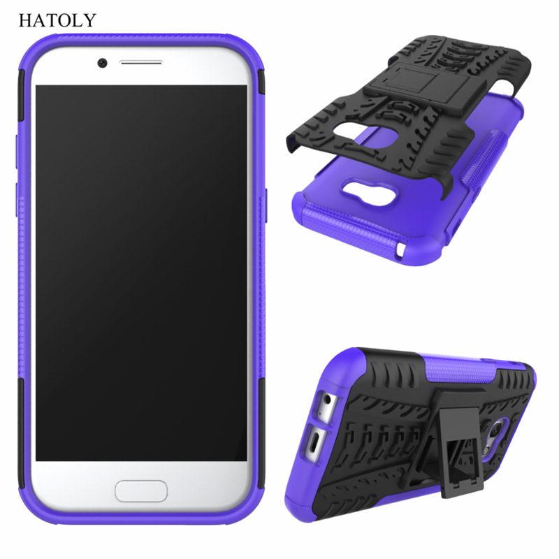 For Cover Samsung Galaxy A5 2017 Case Anti-knock Heavy Duty Armor Stand Cover Silicon Phone Bumper Case For Samsung A5 2017 A520. 