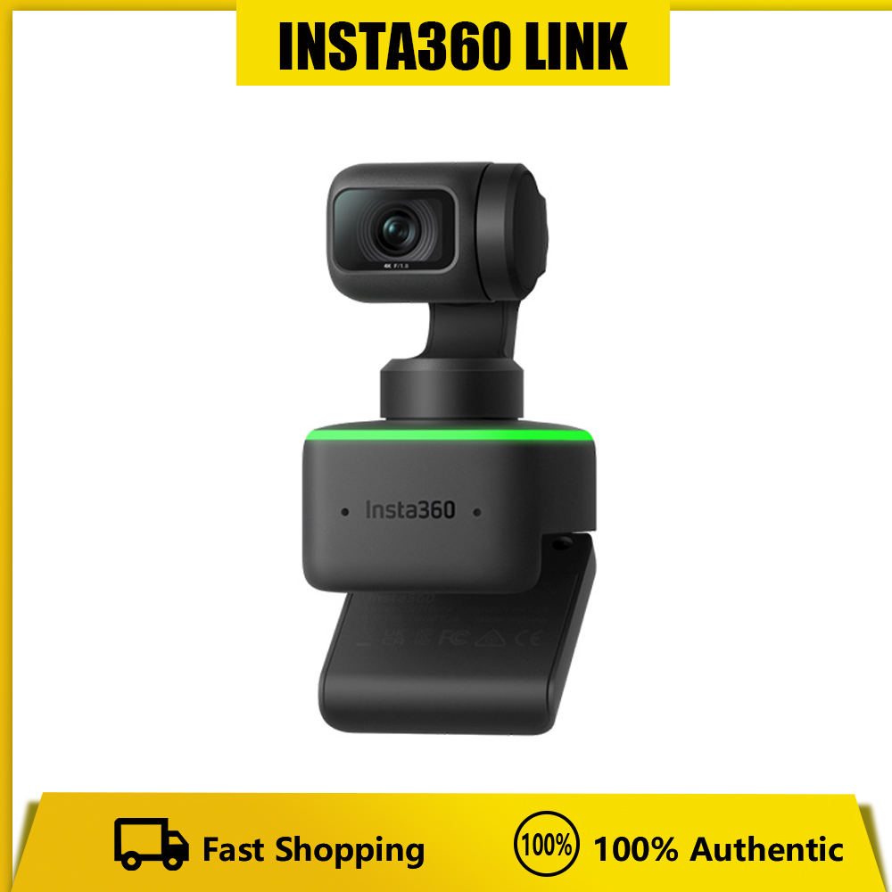 Insta360 Link - 4K Webcam With 1/2 quot；AI Tracking，Sensor, HDR，Gesture Control, Specialized Modes，Noise-Canceling Microphones