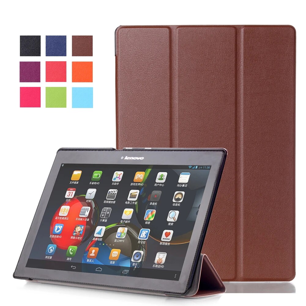 【3C VictoryEagle】Folding For Lenovo A10-30F TB2 X30L Tablet 10.1 Case Stand Leather Cover Case For Lenovo Tab 2 Smart Case Cover. 