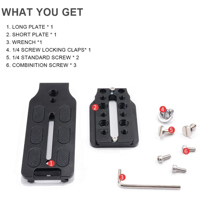 DSLR Camera L Bracket Quick Release Plate Vertical Universal L Bracket with 1/4 Inch Screw Arca Swiss for DSLR Camera. 