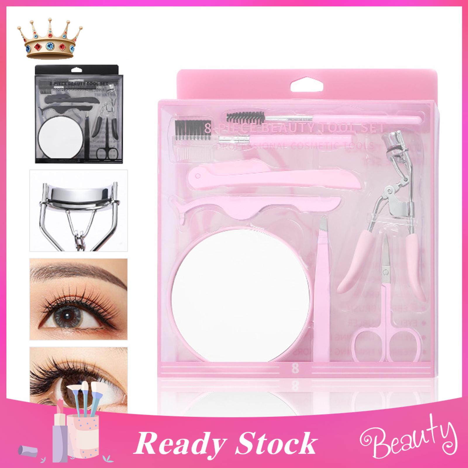 Lash Lift Tool Sturdy Eyelash Curler Eyebrow Cutter Brow Comb Tweezers Kit. 