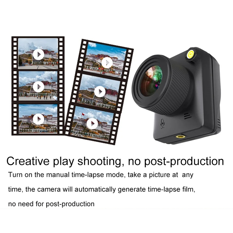 4K Time-Lapse Camera Microlight Full Color Night Vision Security Recording Construction Site Time-Lapse Camera. 