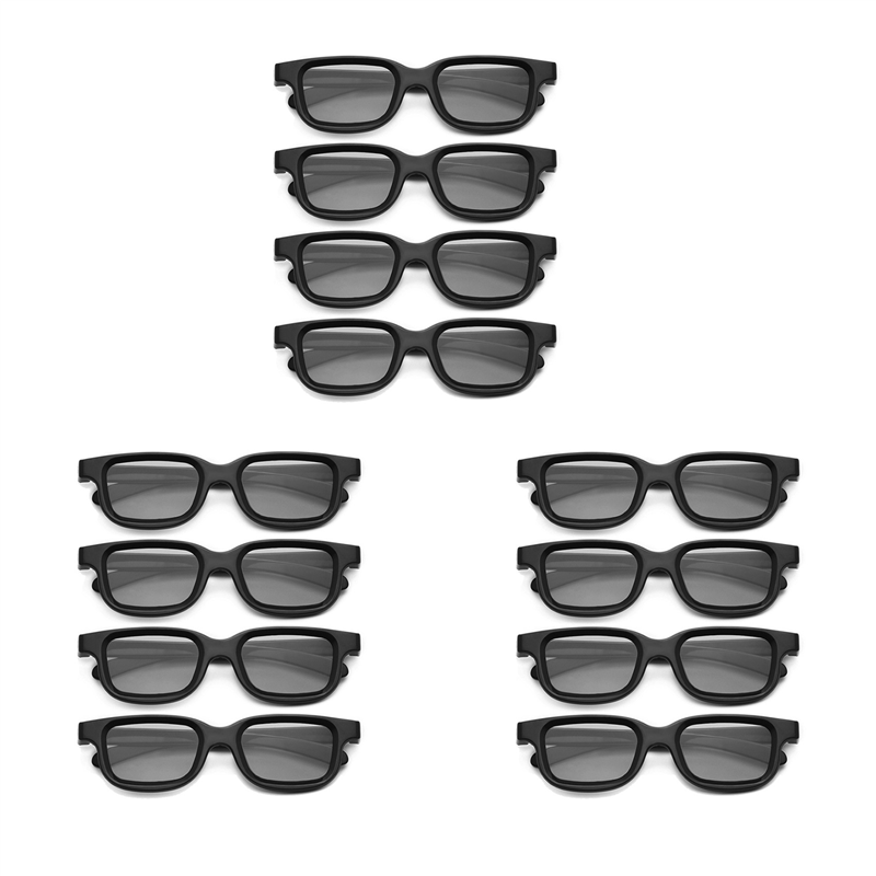 12Pcs Polarized Passive 3D Glasses for Cinema IMIX Screen