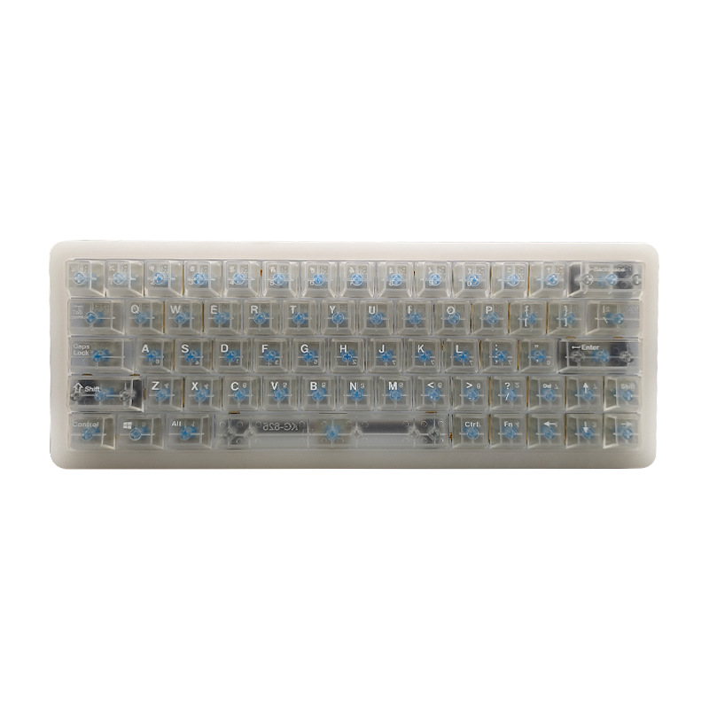 139-key positive lettering, transparent keycaps, fully translucent, glacier blue, turquoise, original, high-engraved, mechanical keyboard keycaps. 