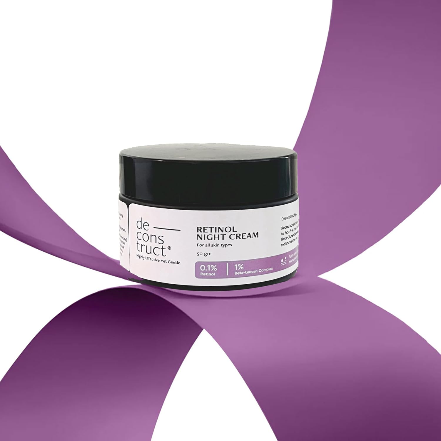 Deconstruct 0.1% Retinol Night Cream with 1% Beta-Glucan Complex | Beginner Friendly | Anti-Aging Night Cream for Fine Lines and Wrinkles | For Women & Men | 50 gm Visit the Deconstruct Store. 