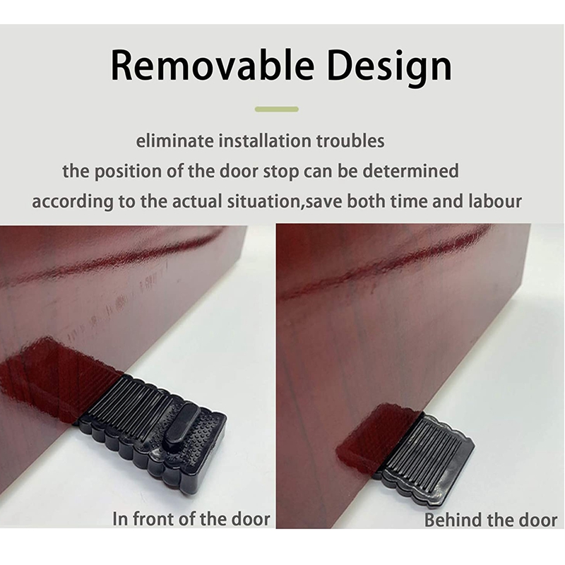 6 Pack Door Stopper Rubber Wedge - Sturdy and Stackable Door Stoppers - Slip-Resistant Rubber Door Stop Works on All. 