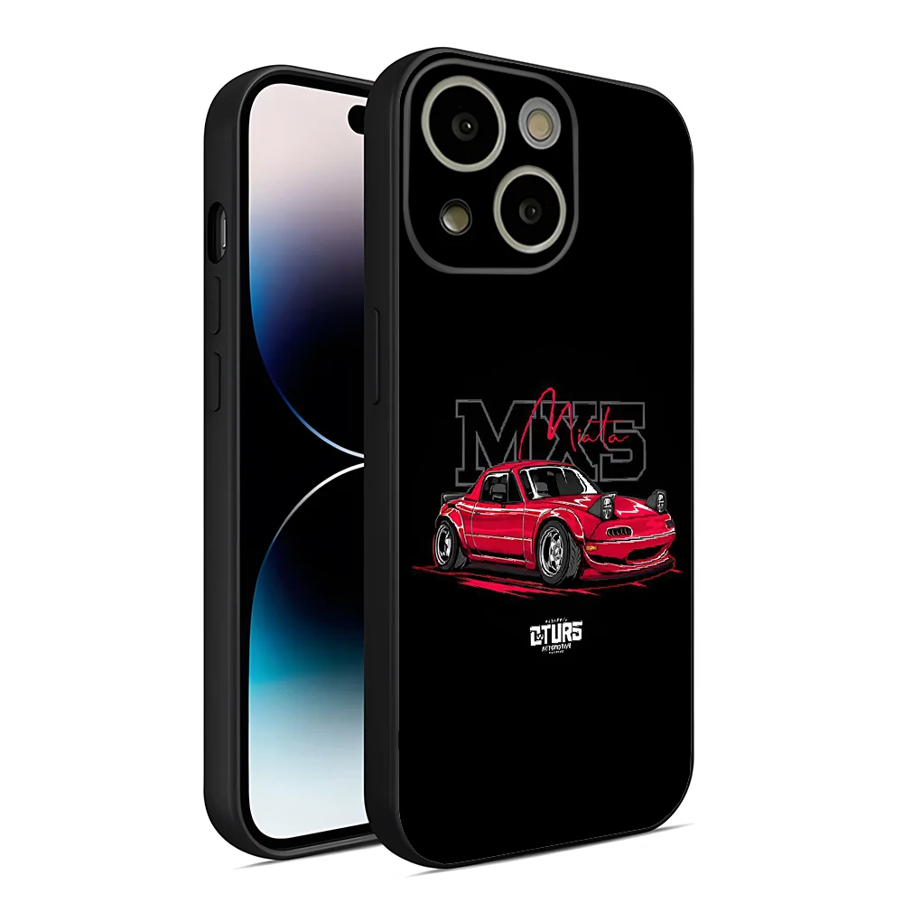 Miata Mx5 Na Red Phone Case For 14 Pro Max For Iphone 15 13 12 Mini 11 Xr X Xs Pro Max 8 6s 7 6 Plus Back Covers. 