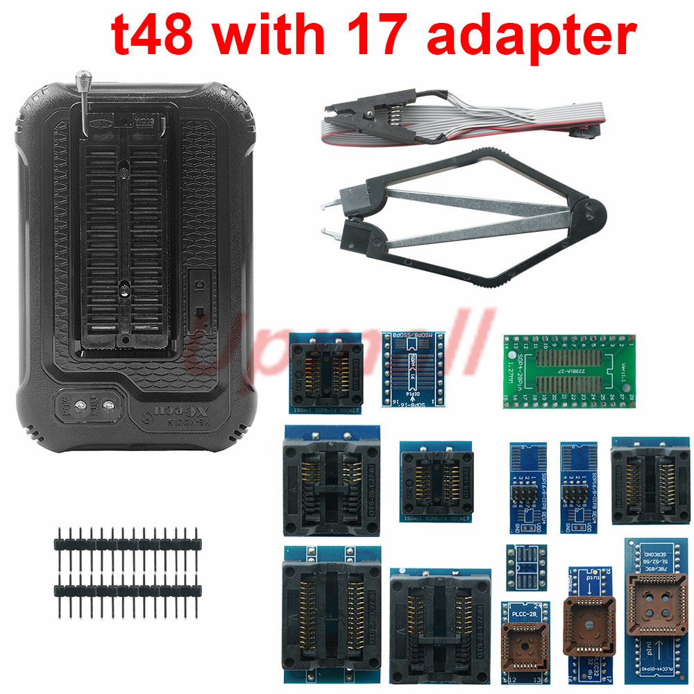 XGecu T48 Programmer 56 Pin Drivers ISP Support 21000+ with 30 adapters Original EMMC-ISP Version 1 /ADP_F48_EX-2 /EX-1 Adapter minghao. 