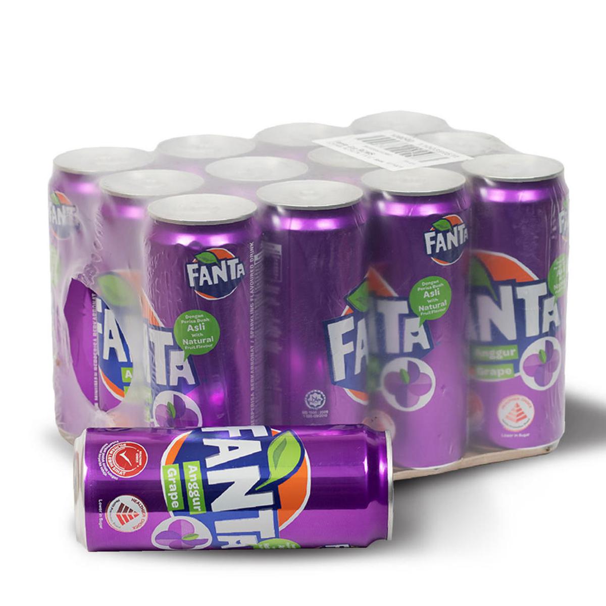 Fanta Grape Can Soft Drinks 24 Pieces - Full Case 320ml