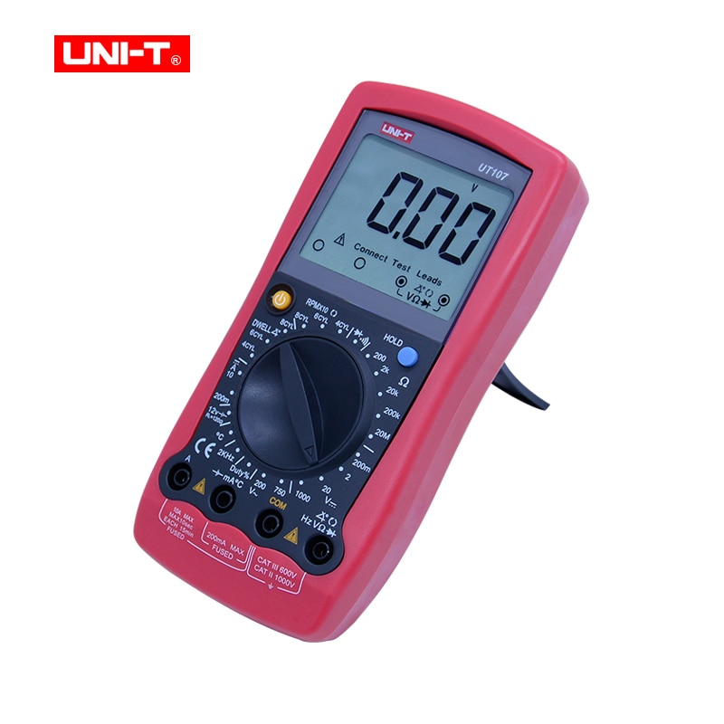 UNI-T UT105 UT107 Automobile Digital Multimeter;DC voltage DC current meter;Ohm Diode tester;Engine speed Measure Dwell/Tach. 