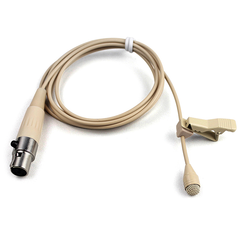 Bolymic Skin Tone Lapel lavalier tie clip Microphone for 5400 Wireless System with 3 Pins XLR. 