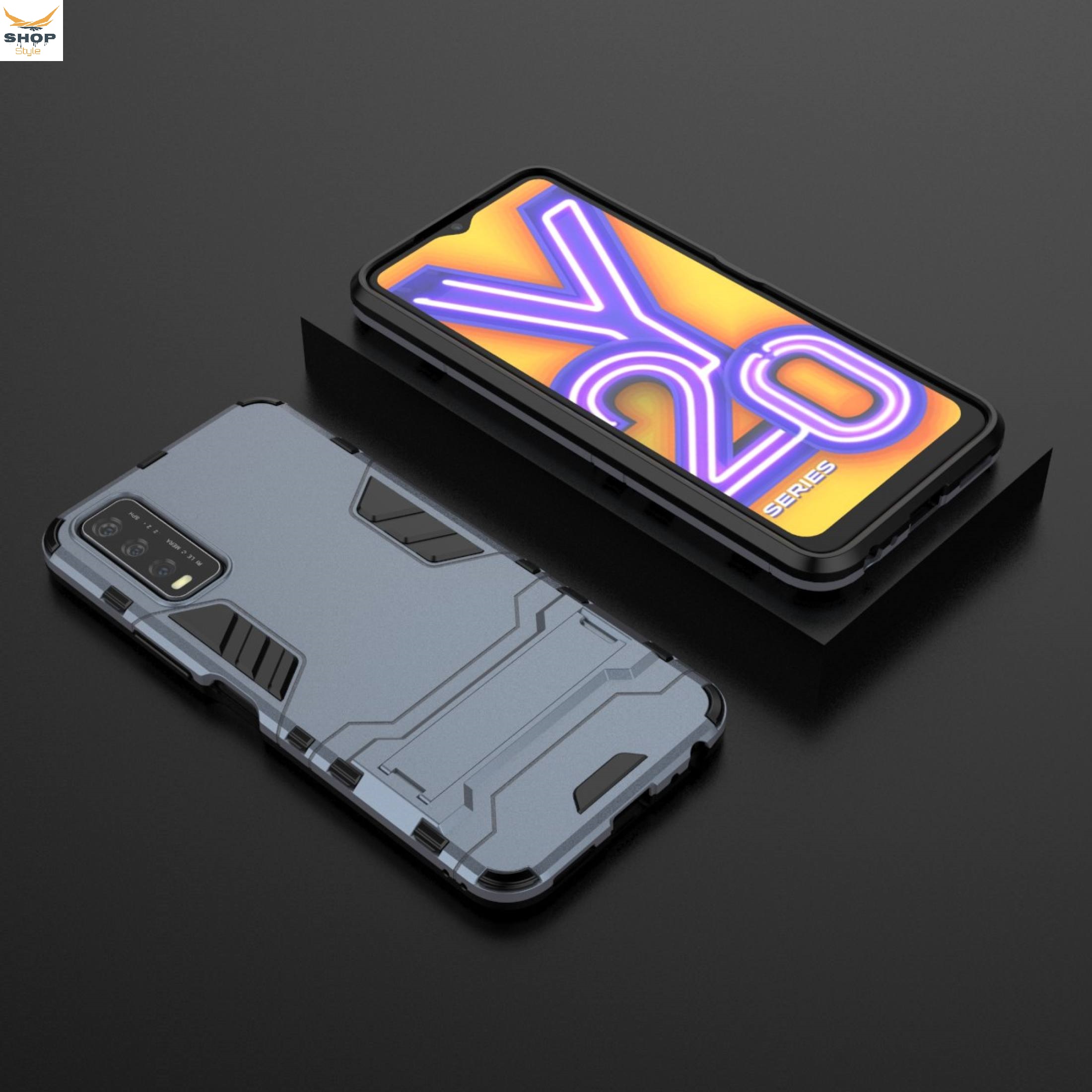 vivo Y20s - iRonman Armor Kickstand Back Phone Case Cover Casing