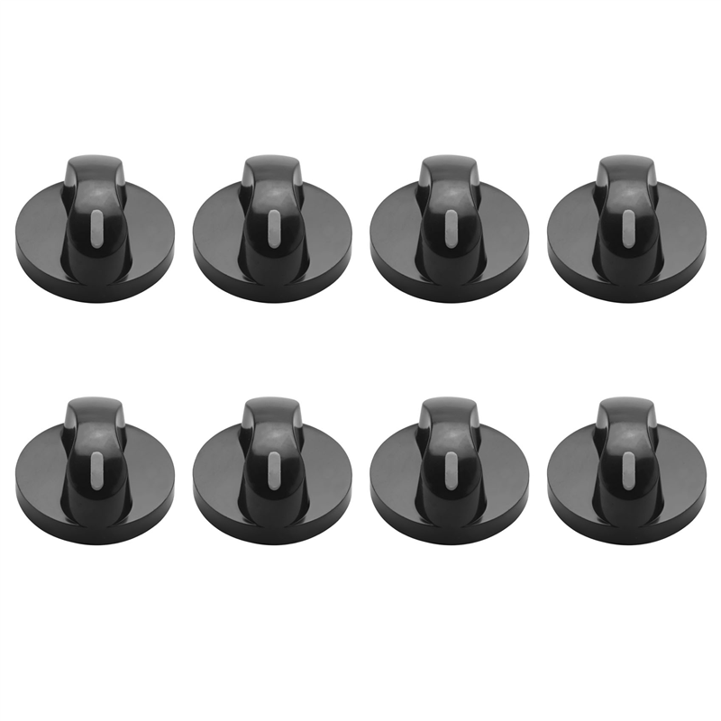 8X Plastic Kitchen Gas Stove Stove Oven Control Rotary Knob Black