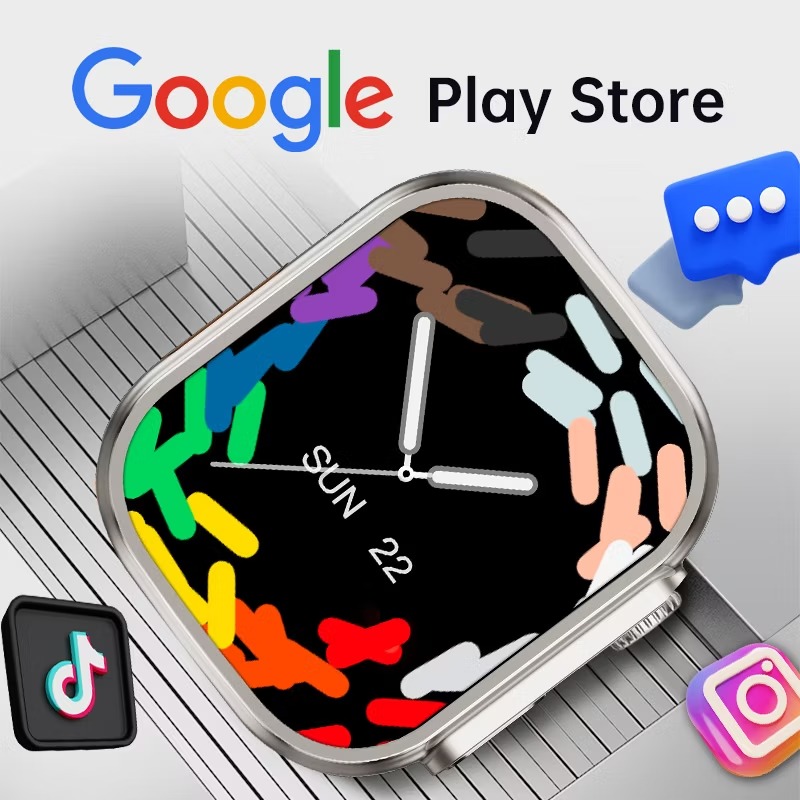 WS10 Ultra 5G Android Smart Watch 8GB RAM 128GB ROM Rotating Camera For Front And Rear 2.01 inch Big Display Playstore and Wifi Supported 4G/5G Sim Supported Video Calling Smartwatch Wisme WS10 Ultra. 
