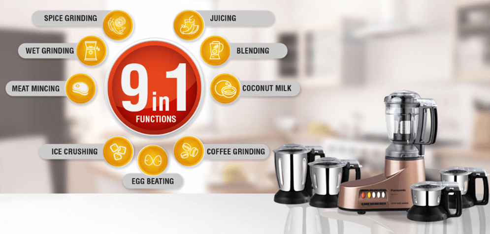 Panasonic MX-AC560 9-in-1 Super Mixer Grinder. 