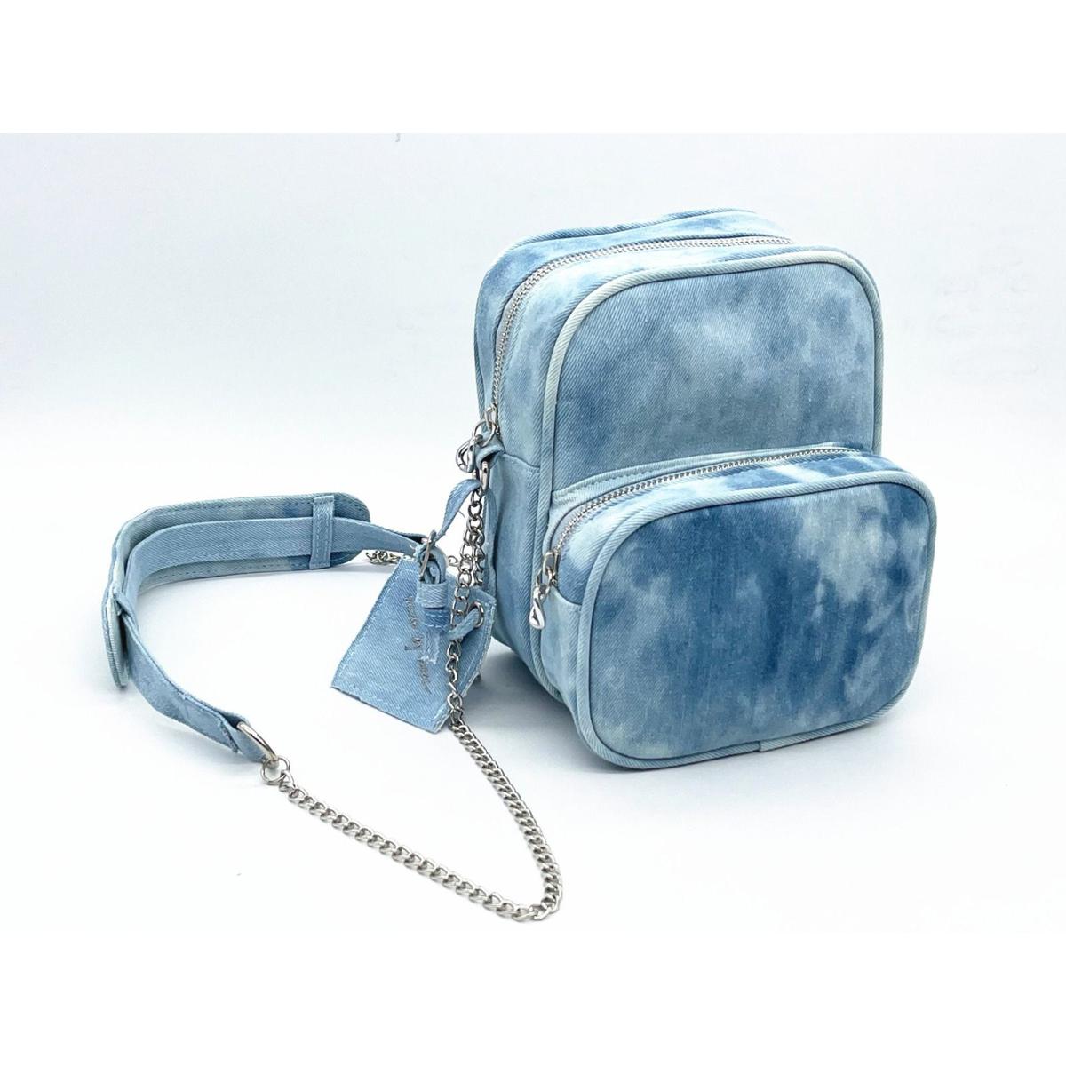 BTS Zheng Haoxi J-HOPE same style backpack denim student shoulder bag side by side