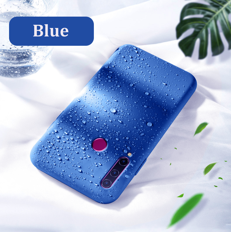 For Huawei Y6P 2020 Phone Case MED-LX9 MED-LX9N on For Huawei Y6 P Protection Liquid Candy Color Silicone Cover