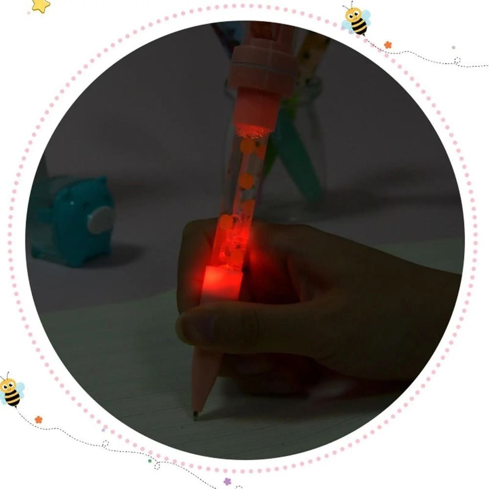 Cartoon With Light Bubbler Pen With Stamp 5 In 1 Sensory Seal Roller Stamp Pen Multifunctional Writing Signing Bubble Blowing Pen Scrapbooking. 