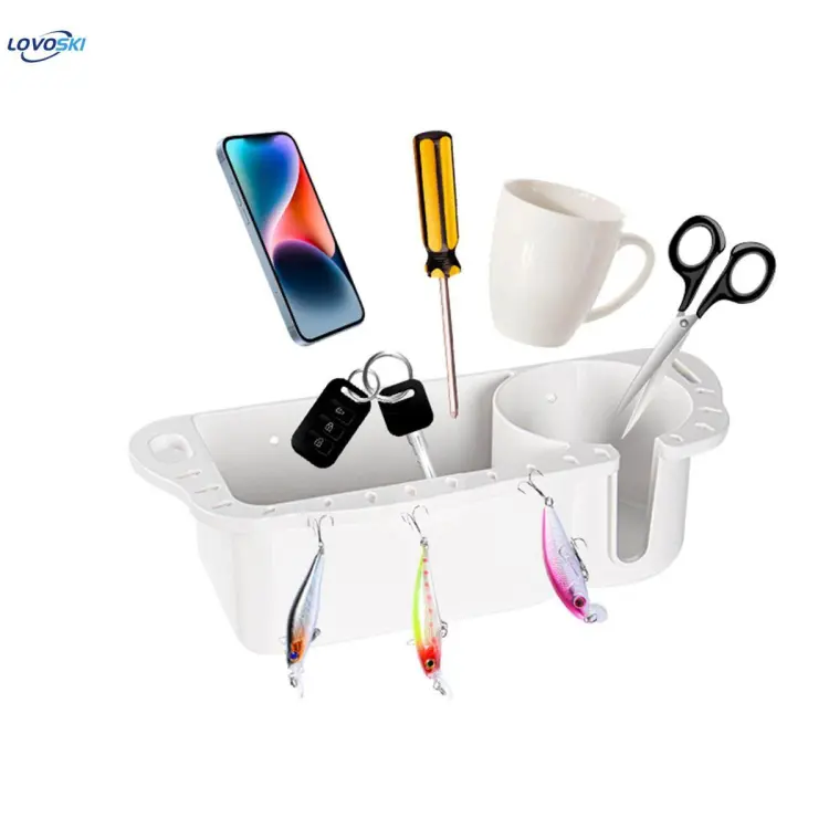 Boat Storage Organizer Boat Accessories Easy to Install with Drainage  Waterproof Marine Cup Holder for Fly Fishing Equipment Boat Kayak