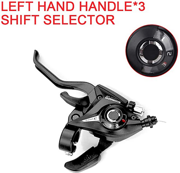 Mountain Bike Brake Lever, Bicycle Brake Shifter Set Visible Optical Gear Display Indicator With Brake Cable 3 Speed(Left Side) And 7 Speed(Right Side) - সাইকেল. 