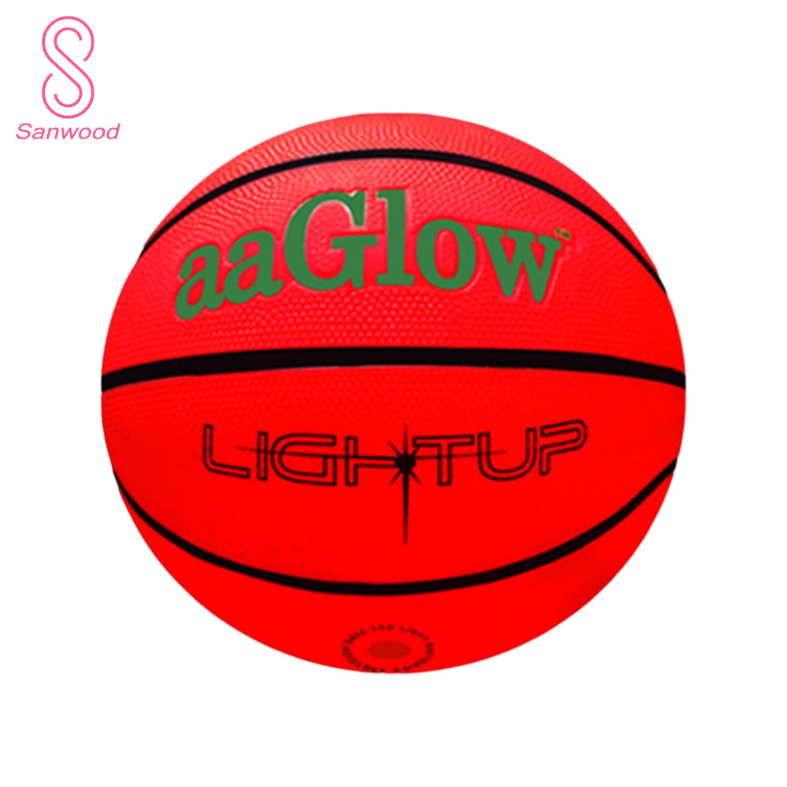 Glow Basketball Light Up Led Glow in the Dark Basketball Fun Night Toy for Kids Teens Red Glowing Ball for Games Gadget Light Up Led Basketball