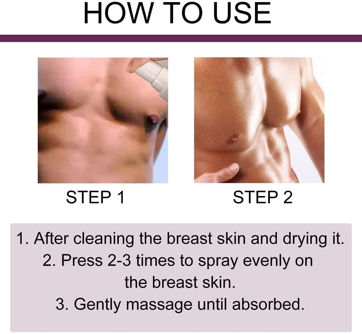 Gynecomastia Reduction Spray, Chest Cellulite Burner Spray for Men, Gynecomastia Reduction Cellulite Spray, Chest Fat Reduction for Men,Chest Belly Fat Remove (30Ml). 