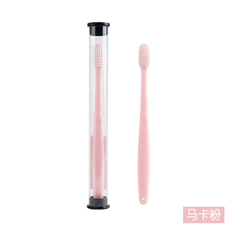 light pink toothbrush