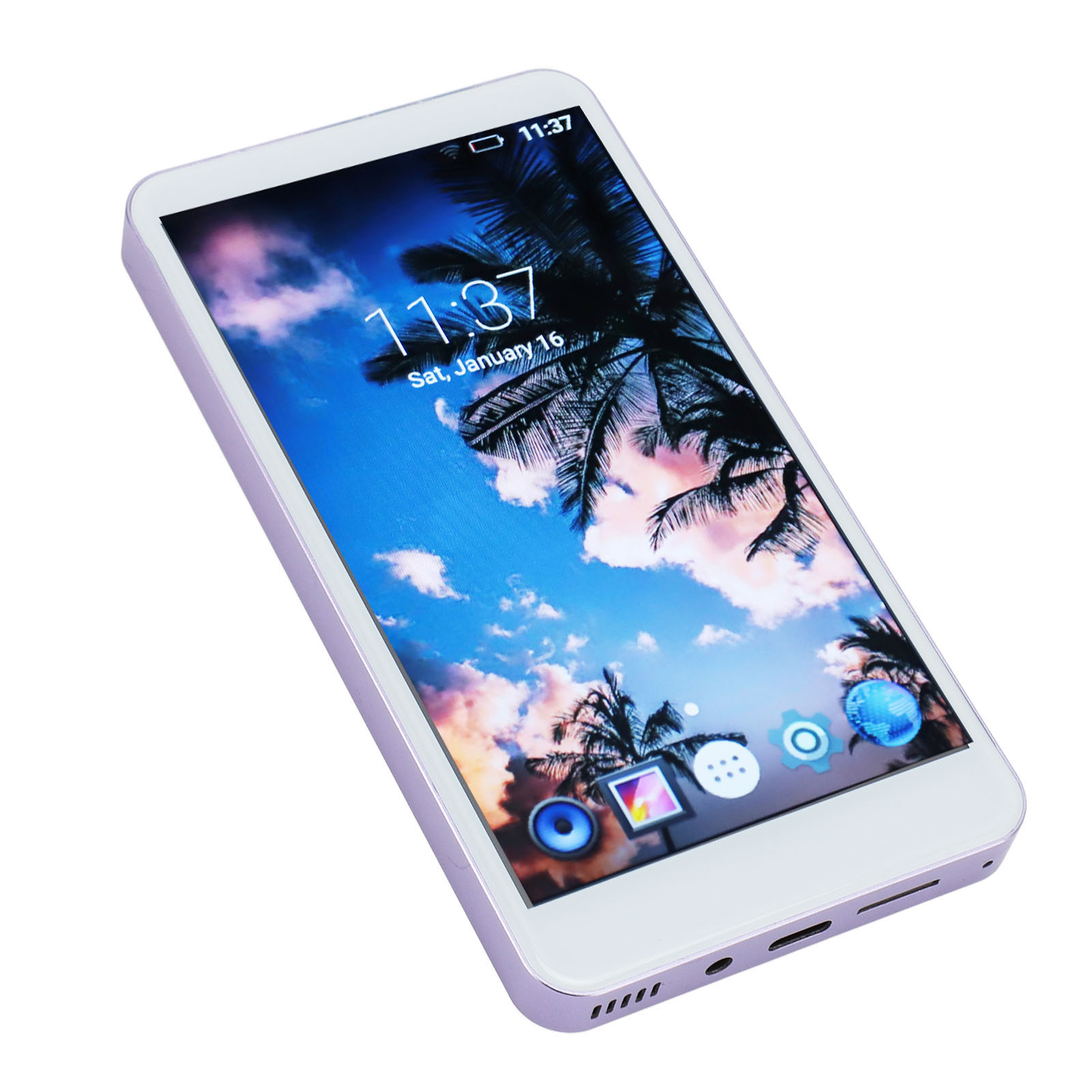 MP4 Player with Bluetooth and WiFi 5 Inch HD Touch Screen 1GB RAM 8GB ROM Noise Reduction 5MP Rear Camera Digital Music Player for Android Purple 128GB Expansion