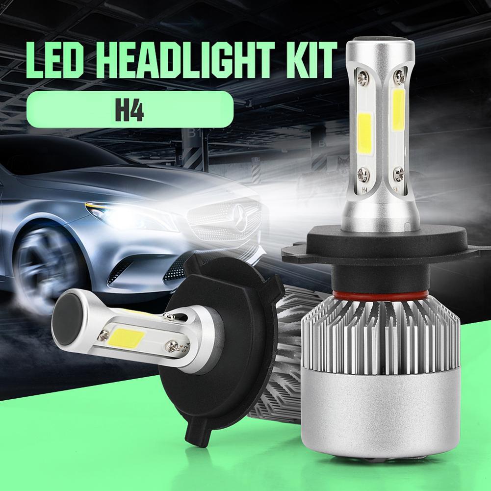 1 Pair H4 LED 72W 6500K 8000LM S4 Car Headlight Hi/Lo Beam Bulbs Waterproof. 