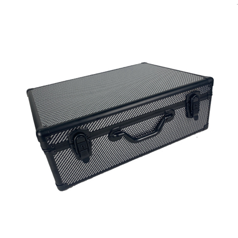 Carbon Fiber Tool Box Aluminum Tool Case Suitcase Equipment Hard Carry Bag Instrument Hard Case Portable Toolbox Easy to Use A. 