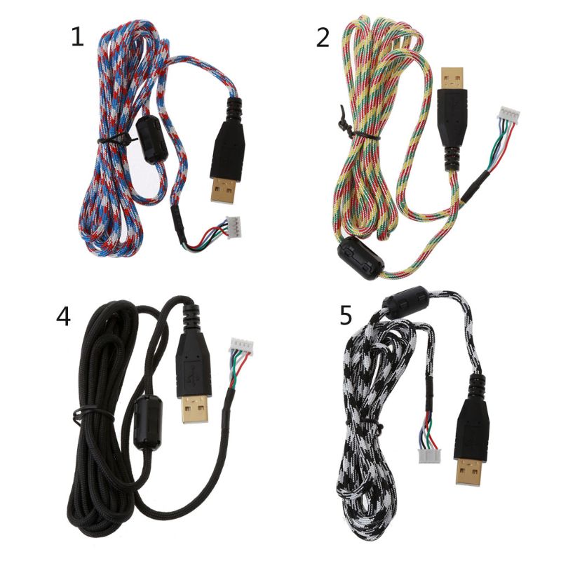 DIY Umbrella Rope Mouse Cables Soft Durable Mouse Line Replacement Mouse Wire. 