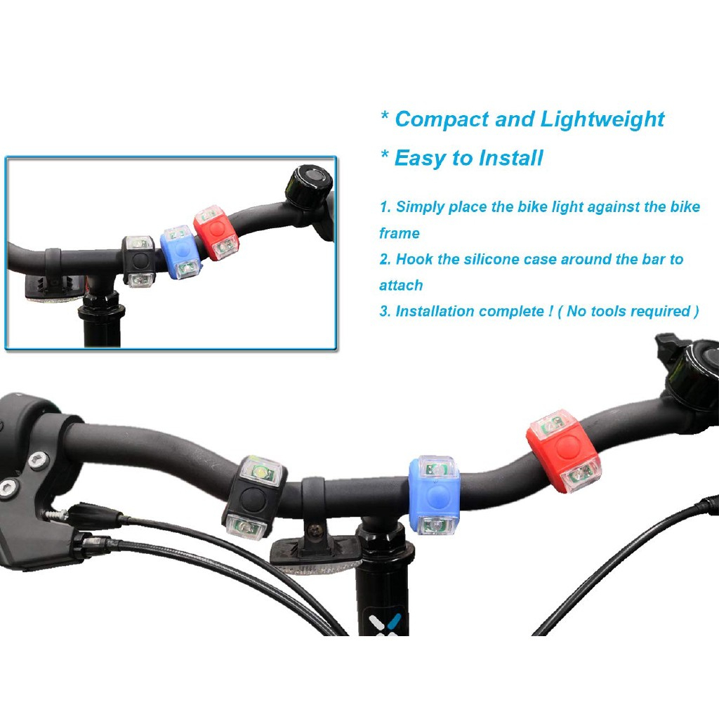 Bicycle Safety Light Cycling Bike MTB lampu Lajak (3 Mode) 2pc Frog Strobe Tail Rear Light Warning Light Lampu Basikal. 