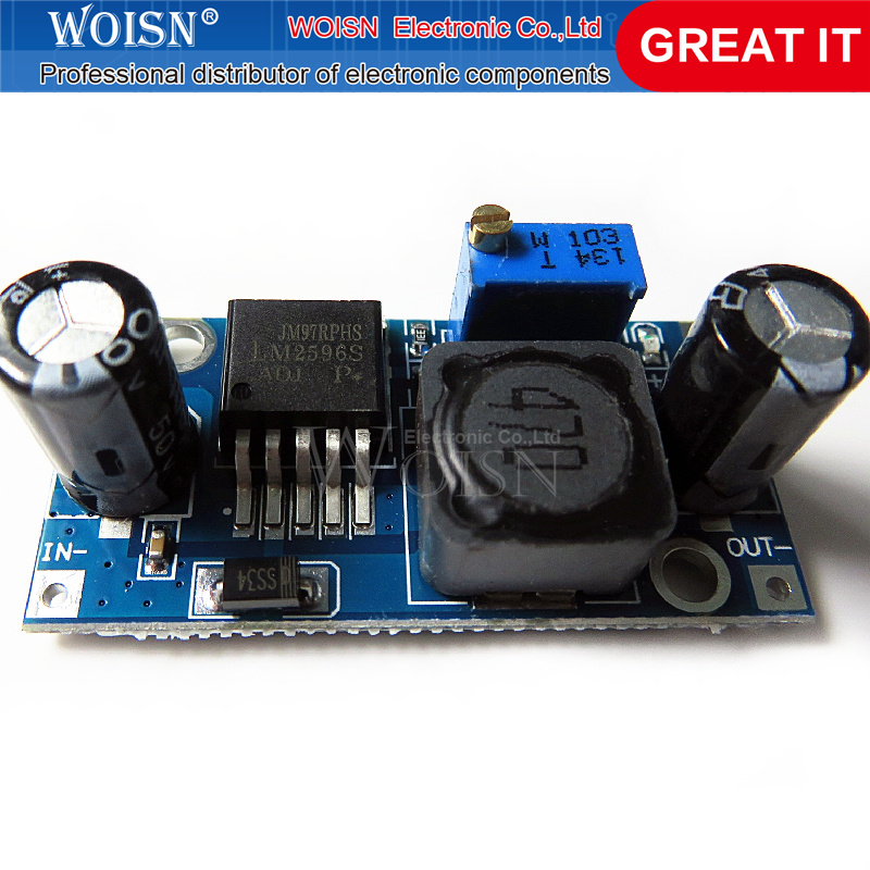 5pcs LM2596S-ADJ DCDC step-down power module 3A adjustable voltage regulator 24V to 12V 5V 3V