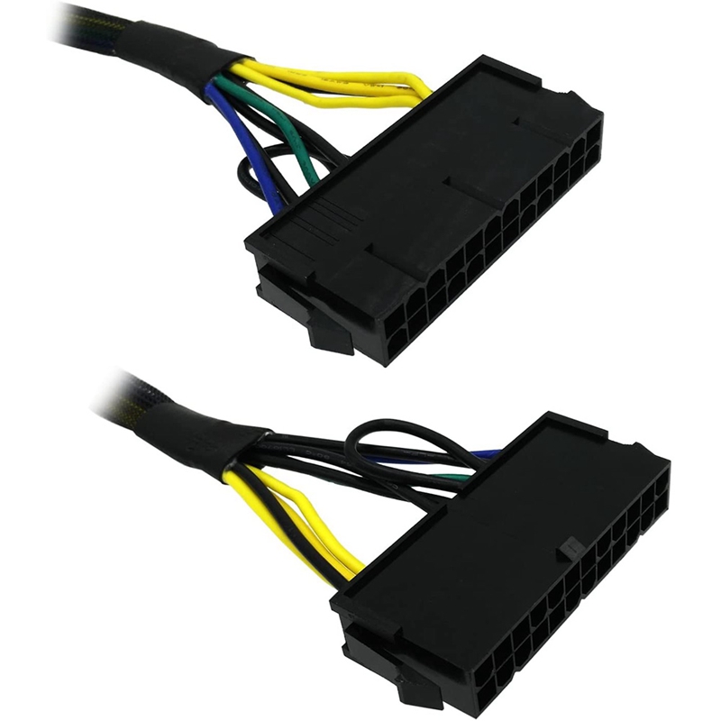 24 Pin to 10 Pin ATX PSU Main Power Adapter Braided Sleeved Cable for IBM for Lenovo PC and Servers 12-Inch(30cm)(null). 