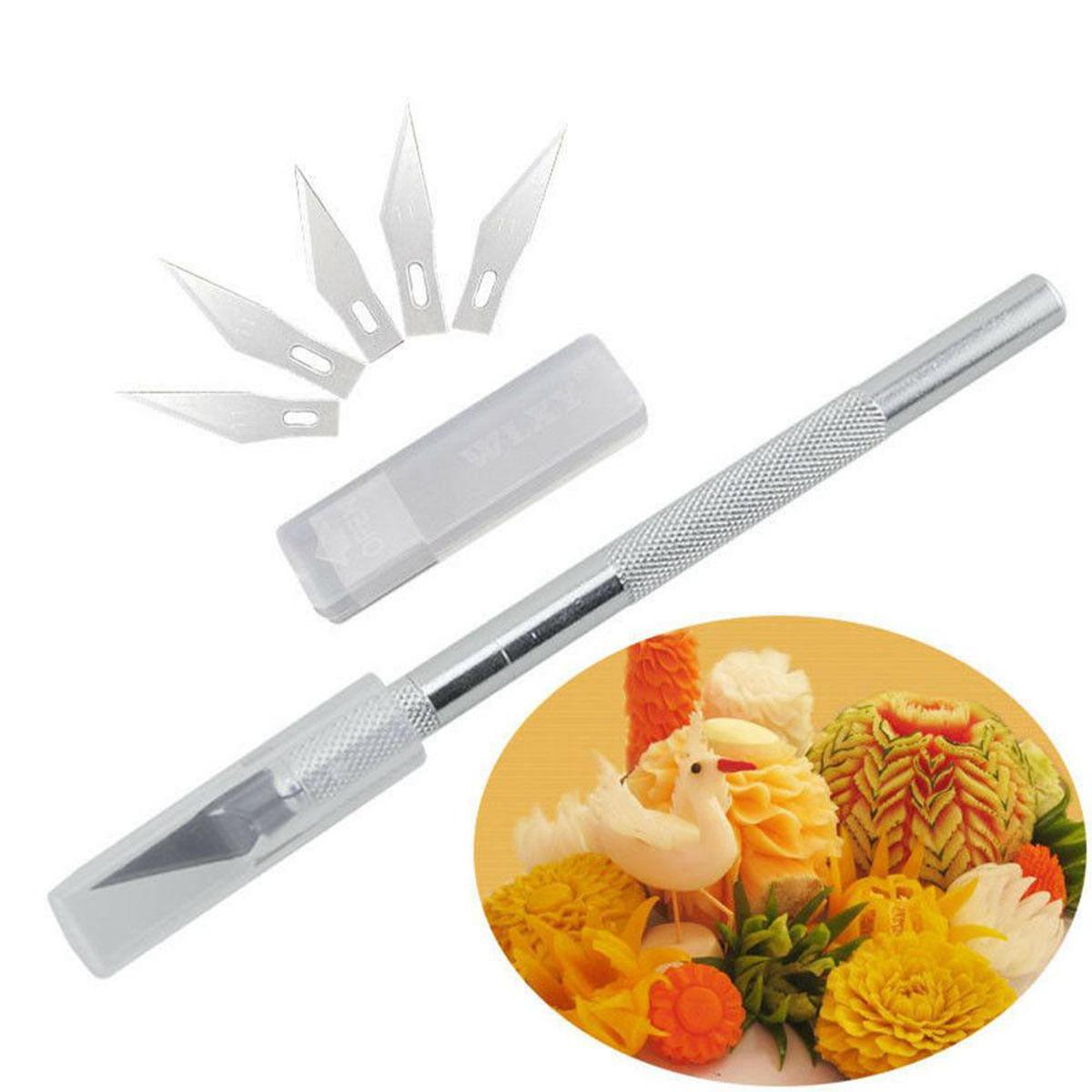 Multi-purpose Precision Art Knife With 5 Interchangeable Sharp Blades