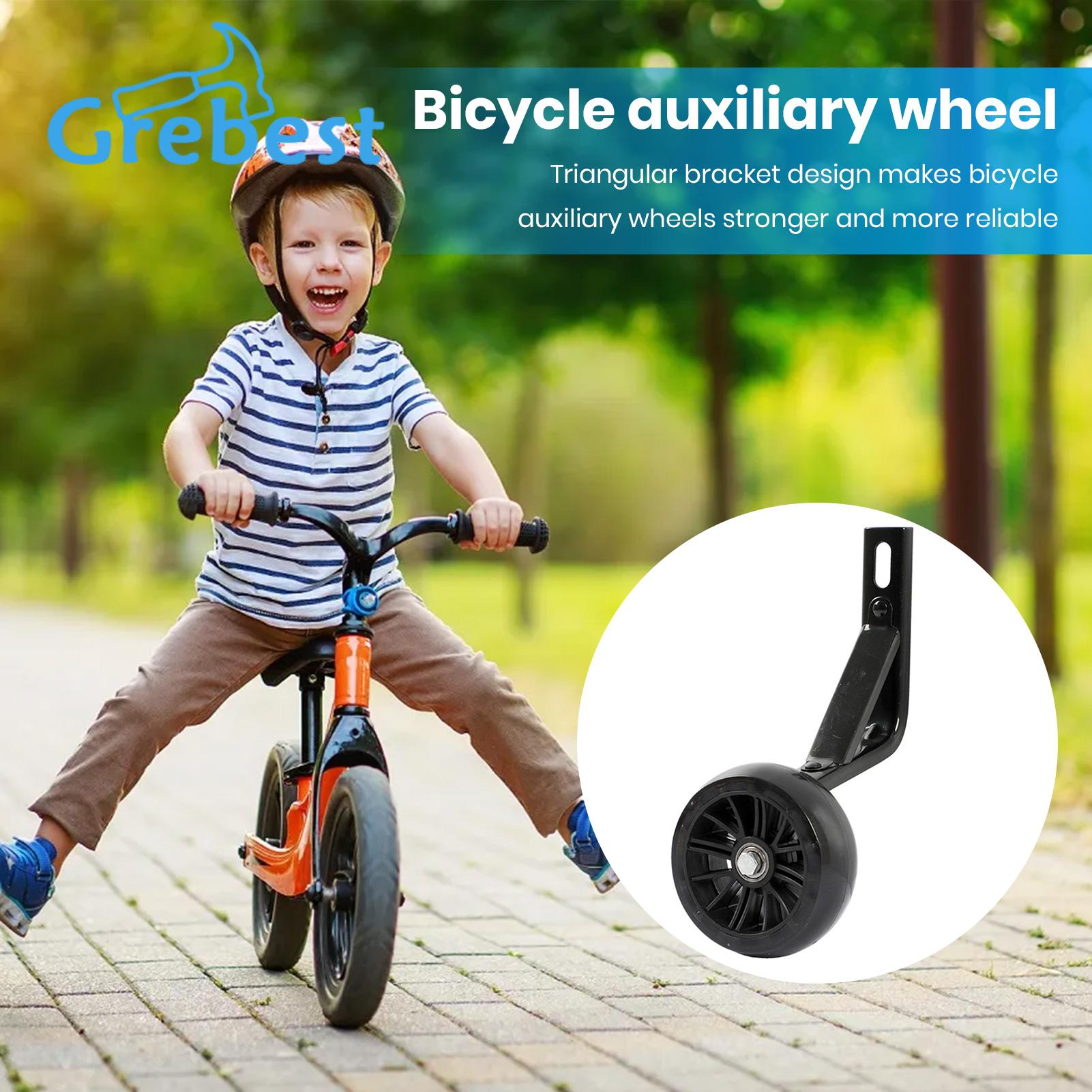 Bicycle Training Wheels 1 Set Training Wheels with Bracket High Stability Simple Installation Wide Compatible Bicycle Mute Wheel Replacement Parts Bike Accessories. 