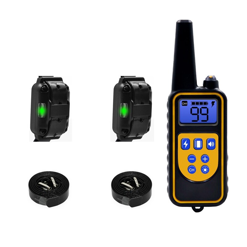 800m Remote Contro Electric  Training Collar Pet Rechargeable Waterproof with LCD Display for All Size Shock Vibration Sound 2  B. 