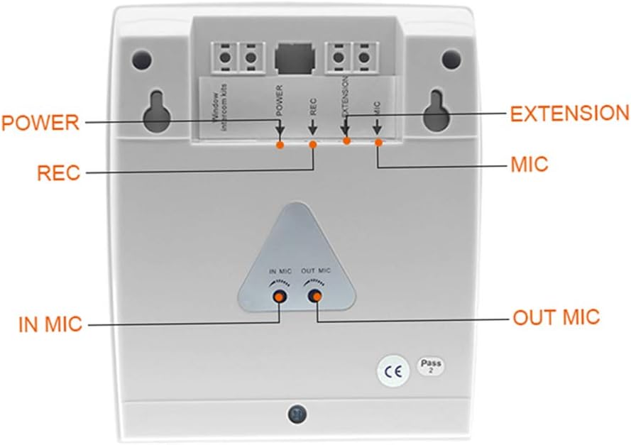 MEEYI MY-A05 Shop Window Counter Two-Way intercom, car Window Speaker System, Business intercom System, Microphone intercom, Suitable for Banks, counters, Shops, Restaurants. 